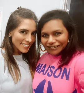 Dr. Madan posing with Mindy Kaling